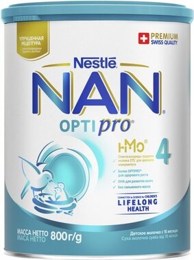 Суміш молочна Нестле Нан 4 (Nestle NAN 4 Optipro) з 18 місяців 800 г