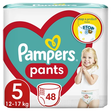 Подгузники-трусики для детей Памперс Пантс Джуниор (Pampers Pants Junior) размер 5 (12-17 кг) 48 шт
