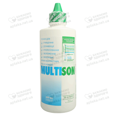 Розчин для контактних лінз Мультисон (Multison) флакон 240 мл