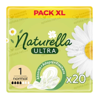 Прокладки Натурелла Ультра Нормал (Naturellа Ultra Normal) ароматизированные 1 размер, 4 капли 20 шт