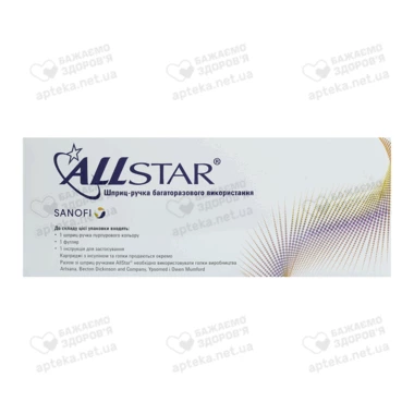Шприц-ручка ALLSTAR многоразовая (фиолетовая)