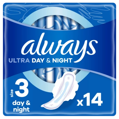 Прокладки Олвейс Ультра День и Ночь (Always Ultra Day& Night) ароматизированные 3 размер, 6 капель 14 шт