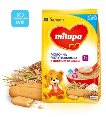 Каша молочна Мілупа (Milupa) мультизлакова з печивом з 7 місяців 210 г