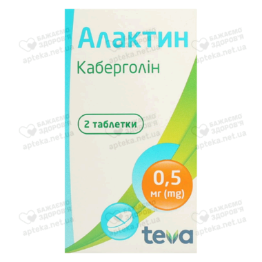Алактин таблетки 0,5 мг №2