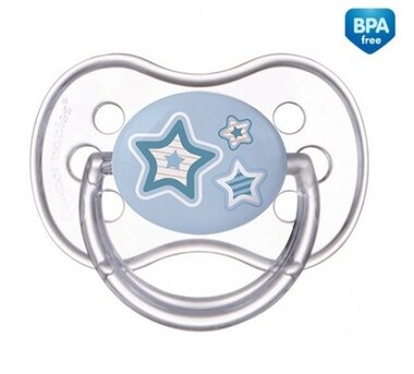 Пустушка Канпол (Canpol babies) 22/582 Newborn baby cині зірки силіконова симетрична з 18+ місяців 1 шт