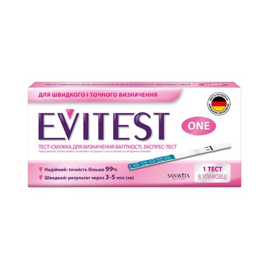 Тест-полоска Эвитест (Evitest) для определения беремености 1 шт