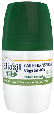 Этиаксил (Etiaxil) Органический Био дезодорант-антиперспирант шариковый защита 48 часов от пота и запаха с ароматом зеленого чая 50 мл