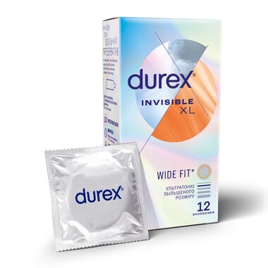 Презервативы Дюрекс (Durex Invisible XL) ультратонкие 12 шт