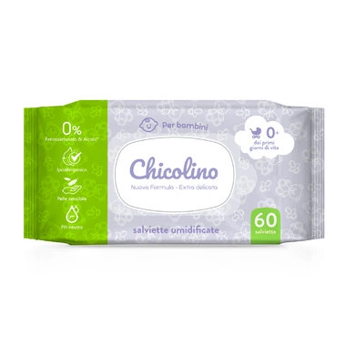Серветки вологі Чіколіно (Chicolino) для дітей 60 шт