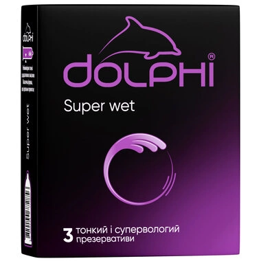 Презервативи Долфі (Dolphi Super Wet) тонкі супервологі 3 шт