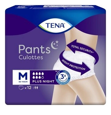 Підгузники-труси для дорослих Тена Пантс Плюс Найт Медіум (Tena Pants+ Night Мedium) розмір 2 12 шт