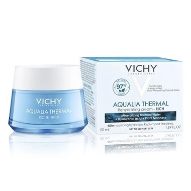 Виши (Vichy) Аквалия Термаль насыщенный крем для глубокого увлажнения сухой и очень сухой кожи лица 50 мл