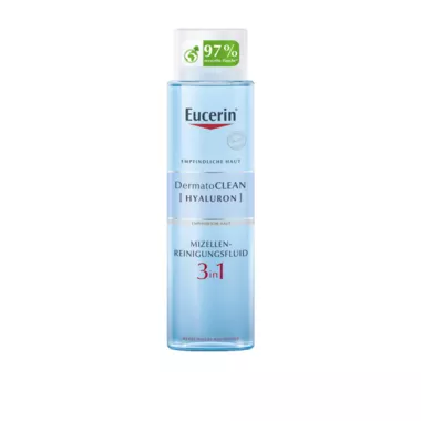 Юцерин (Eucerin) ДерматоКлін (Гіалурон) флюїд міцелярний очищуючий 3 в 1 для чутливої шкіри 100 мл