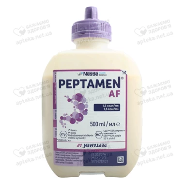 Суміш молочна Нестле Пептамен АФ (Nestle Peptamen) рідка для дітей з 3-х років та дорослих 500 мл