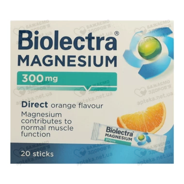 Біолектра магнезіум дірект зі смаком апельсину пакет №20