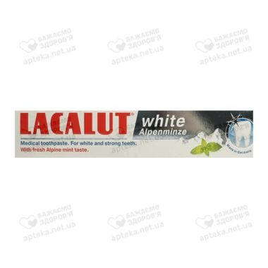 Зубная паста Лакалут Вайт (Lacalut White) альпийская мята 75 мл