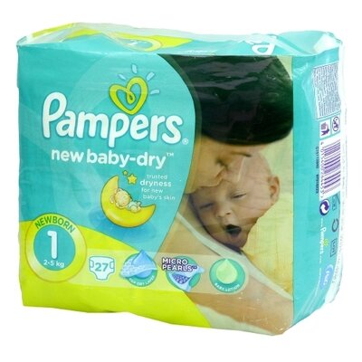 Підгузники для дітей Памперс НьюБебі Ньюборн (Pampers NewBaby Newborn) розмір 1 (2-5 кг) 27 шт — Фото 1