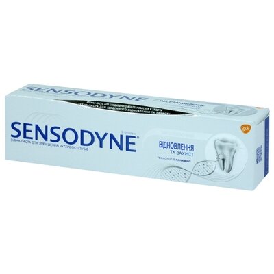 Зубна паста Сенсодин (Sensodyne) Відновлення і захист відбілююча 75 мл — Фото 1