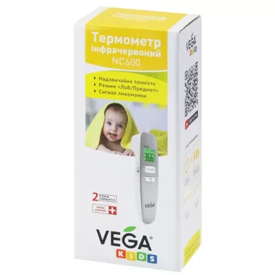 Термометр инфракрасный бесконтактный лобный Вега (Vega) модель NC 600 — Фото 1