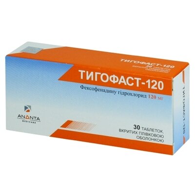 Тигофаст-120 таблетки вкриті оболонкою 120 мг №30 — Фото 1