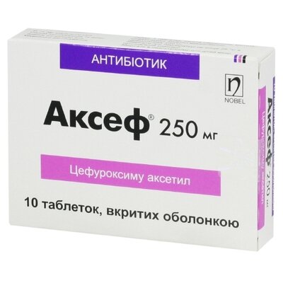 Аксеф таблетки покрытые оболочкой 250 мг №10 — Фото 1