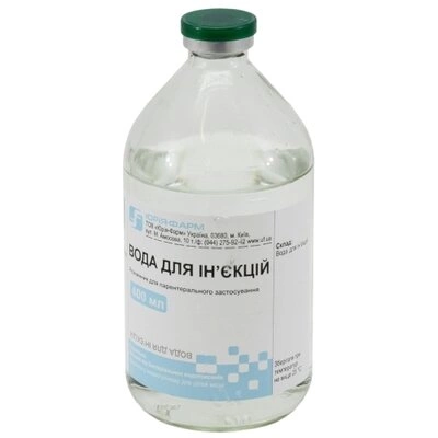 Вода для инъекций раствор для инфузий бутылка 400 мл — Фото 1