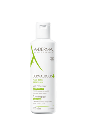 А-Дерма (A-Derma) Дермалібур+ гель антибактеріальний для очищення пошкодженої шкіри обличчя та тіла 250 мл — Фото 1
