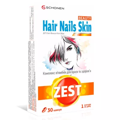 Зест (ZEST) Б'юті Волосся, нігті, шкіра комплекс для краси та здоров'я капсули №30 — Фото 1