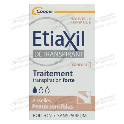Етіаксіл (Etiaxil) Комфорт+ дезодорант кульковий для чутливої шкіри 15 мл — Фото 3