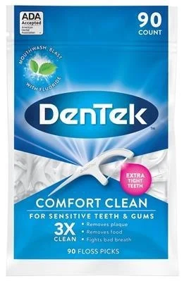 Флос-зубочистки ДенТек (DenTek) комфортне очищення 90 шт — Фото 1