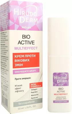 ГирудоДерм (HirudoDerm) Анти Эйдж Био-Актив Мультиэффект крем против возрастных изменений 50 мл — Фото 4