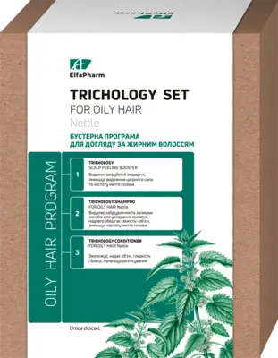 Эльфа Фарм (Elfa Pharm) Ойл Хейр Трихологический набор Программа для жирных волос шампунь+кондиц.+пилинг-бустер — Фото 1