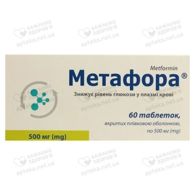 Метафора таблетки покрытые плёночной оболочкой 500 мг №60 — Фото 1