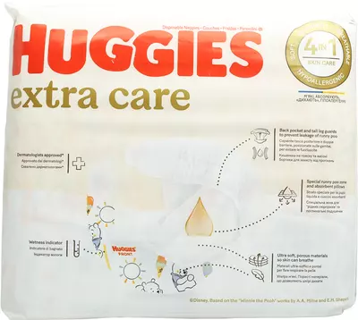Подгузники для детей Хаггис Экстра Кеа (Huggies Extra Care) размер 2 (3-6 кг) №24 — Фото 2