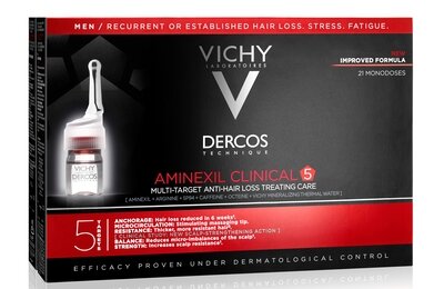 Віши (Vichy) Деркос Амінексил Клінікал 5 засіб проти випадіння волосся комплексної дії для чоловіків 6 мл №21 — Фото 1