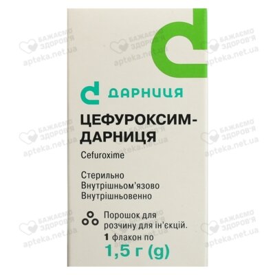 Цефуроксим-Дарниця порошок для ін'єкцій 1,5 г флакон №1 — Фото 1