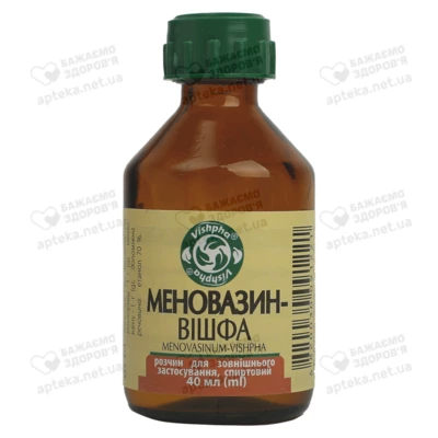 Меновазин-Вішфа розчин спиртовий для зовнішнього застосування флакон 40 мл — Фото 1