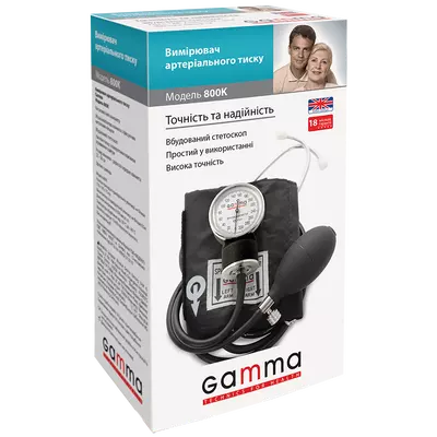 Тонометр Гамма (Gamma) 800K механічний зі стетоскопом — Фото 1