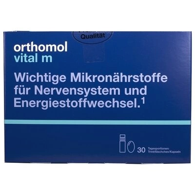 Ортомол Вітал М (Orthоmol Vital M) для чоловіків флакони+капсули курс 30 днів — Фото 1