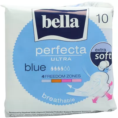 Прокладки Белла Перфекта Ультра Блу (Bella Perfecta Ultra Blue) 4 капли 10 шт — Фото 1