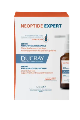 Дюкрей (Ducray) Неоптид Эксперт сыворотка против хронического выпадения волос 100 мл (флакон 2 шт х 50 мл) — Фото 1