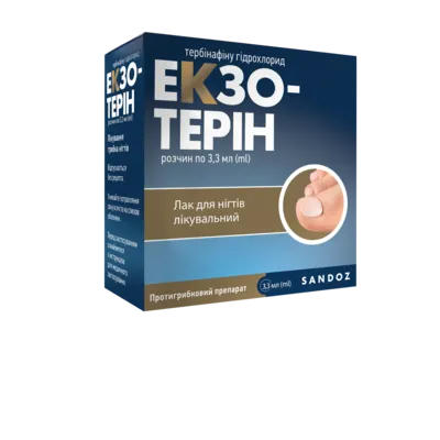 Екзотерін лак для нігтів у флаконі з аплікатором 10% 3,3 мл — Фото 1