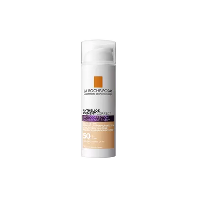 Ля Рош (La Roche-Posay) Антгелиос Пигмент Коррект средство солнцезащитное для лица с тонирующим эффектом для кожи склонной к гиперпигментации SPF50+ 50 мл — Фото 1