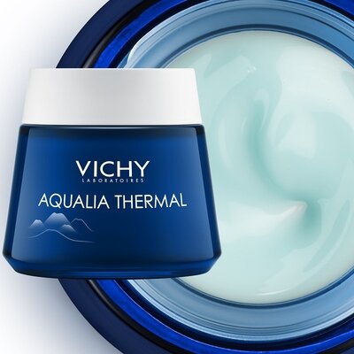 Виши (Vichy) Аквалия Термаль крем-гель ночной СПА глубокое увлажнение 75 мл — Фото 7
