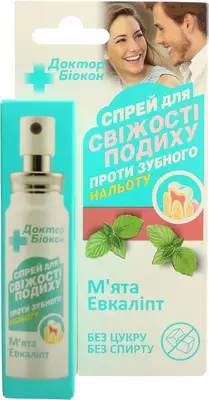 Освіжувач для порожнини рота спрей Доктор Біокон "М’ята+ Евкаліпт" 25 мл — Фото 1