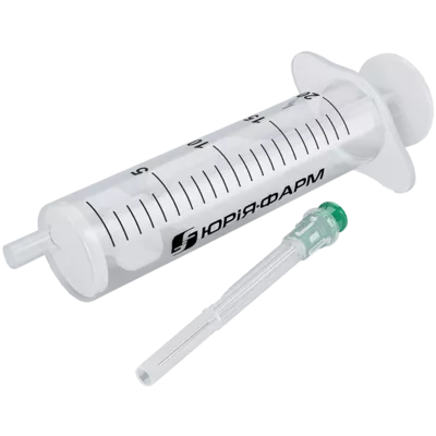 Шприц 20 мл инъекционный одноразовый двухкомпонентный Луер с иглой Юрия-Фарм 1 шт — Фото 1