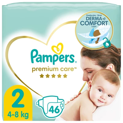 Подгузники для детей Памперс Премиум Кэа Мини (Pampers Premium Care Mini) размер 2 (4-8 кг) 46 шт — Фото 1
