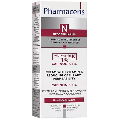 Фармацерис N (Pharmaceris N) Капинон крем с витамином К укрепляющий капилляры 1% 30 мл — Фото 2