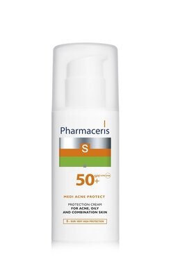 Фармацеріс S (Pharmaceris S) сонцезахисний крем для шкіри обличчя з акне SPF50 50 мл — Фото 2