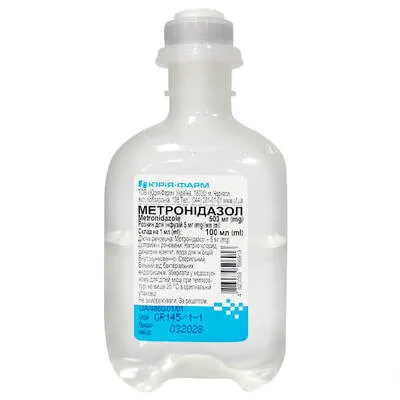 Метронідазол розчин д/інф. 0,5% 100 мл пляшка полімерна — Фото 1